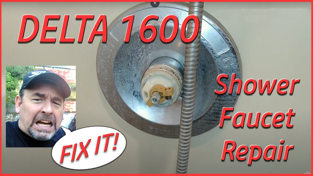 Shower Dripping! How To Fix A Delta Shower Faucet Leak. Single Handle Universal Seals. Delta 1600