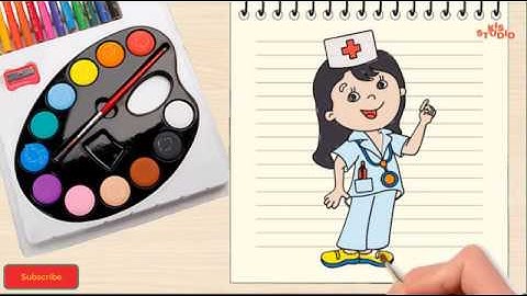 Tô Màu Bác Sỹ | Vẽ Bác Sỹ | Bé Vẽ Tranh, Tô Màu Bác Sỹ - Đề Tài Ước Mơ Của Em.