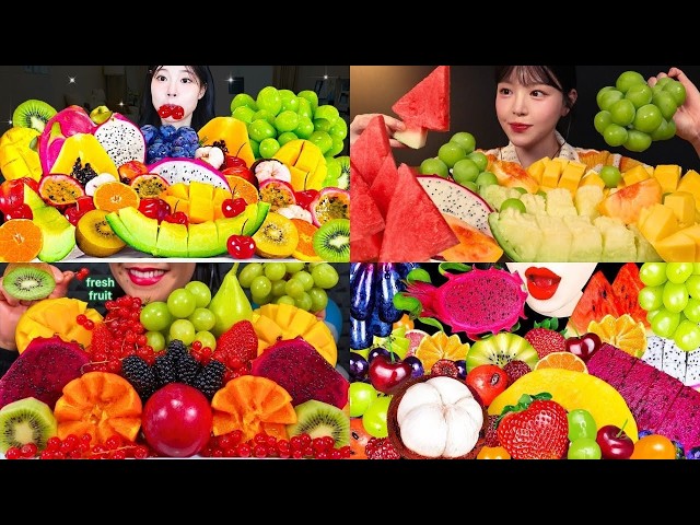 Food Cravings  BEST FRUIT PLATTER EATING COMPILATION 3x Speed  ASMR MUKBANG BIGBITES✅pt 215