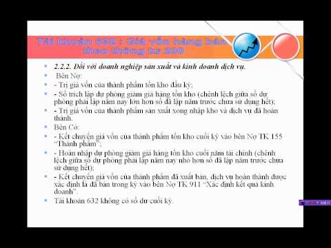 Tài khoản 632 : Giá vốn hàng bán theo thông tư 200