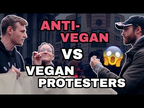 Anti-vegan DESTROYS Vegan Protestors (Extinction Rebellion)