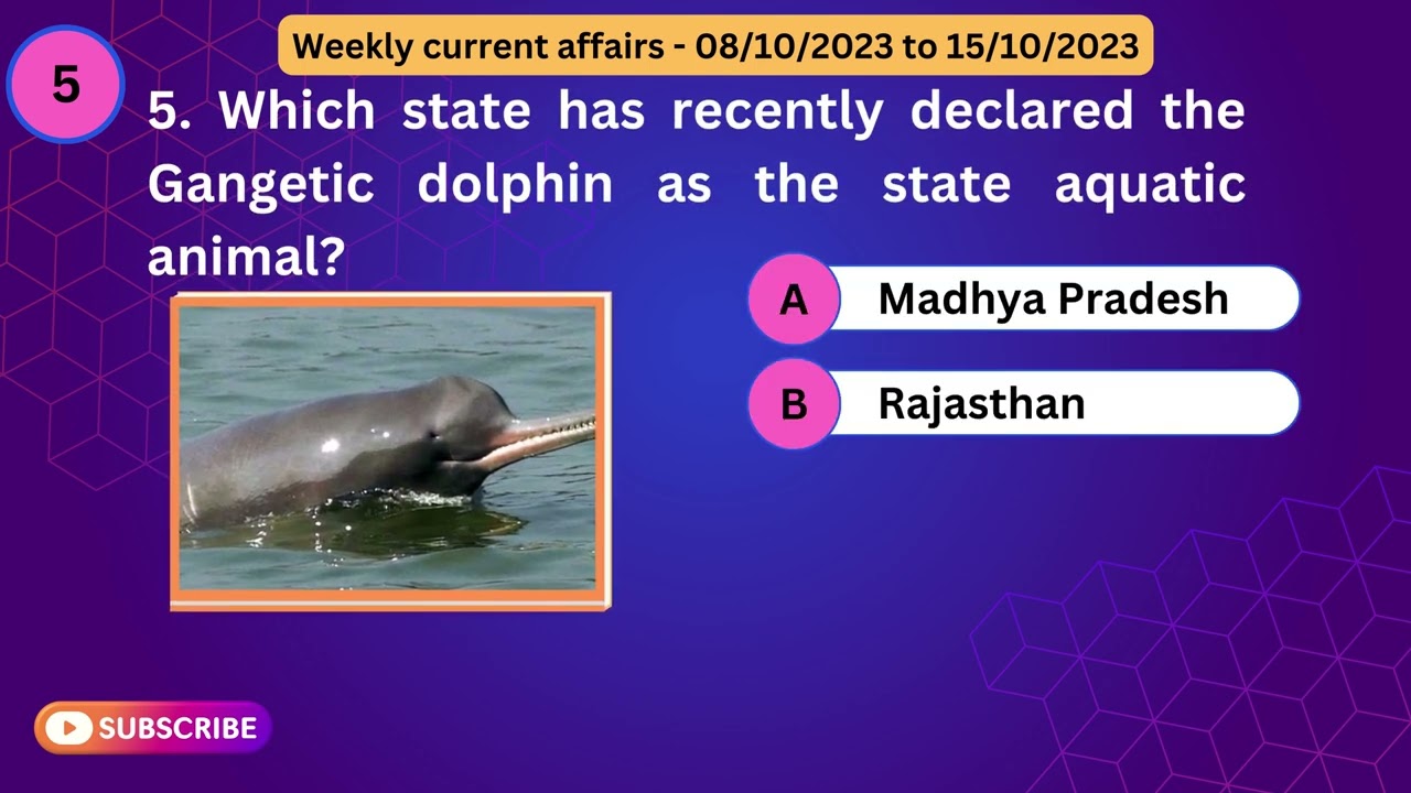 current affairs quiz || October 2023 
