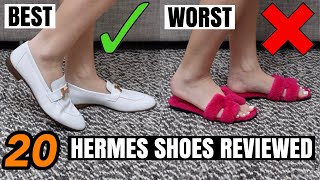 BEST & WORST Hermes Shoes to Buy! REVIEWING My Entire Collection  20 Pairs! Hermes Orans vs Oasis