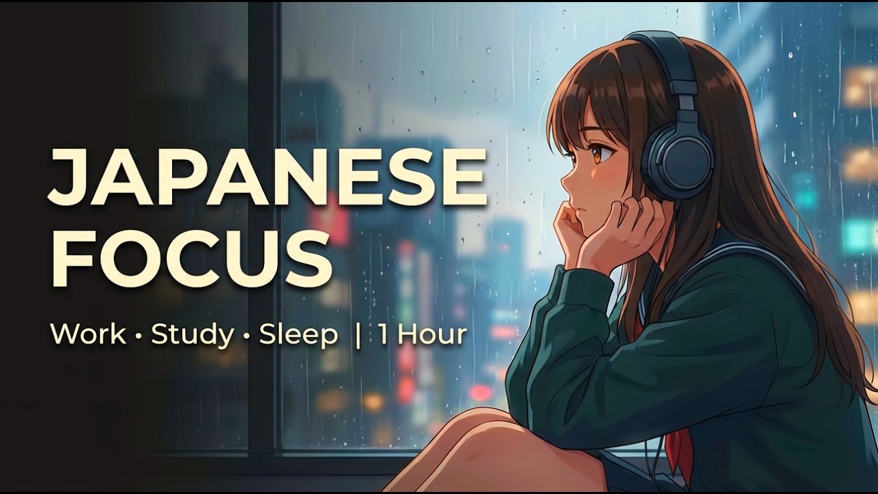 JAPANESE FOCUS ☔️ Tokyo Rain for Deep Work, Study & Sleep (1 Hour)
