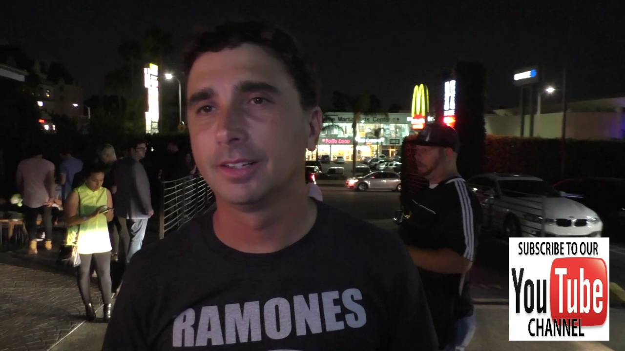 Anthony C  Ferrante talks about Sharknado cameos outside Hyde Nightclub in West Hollywood