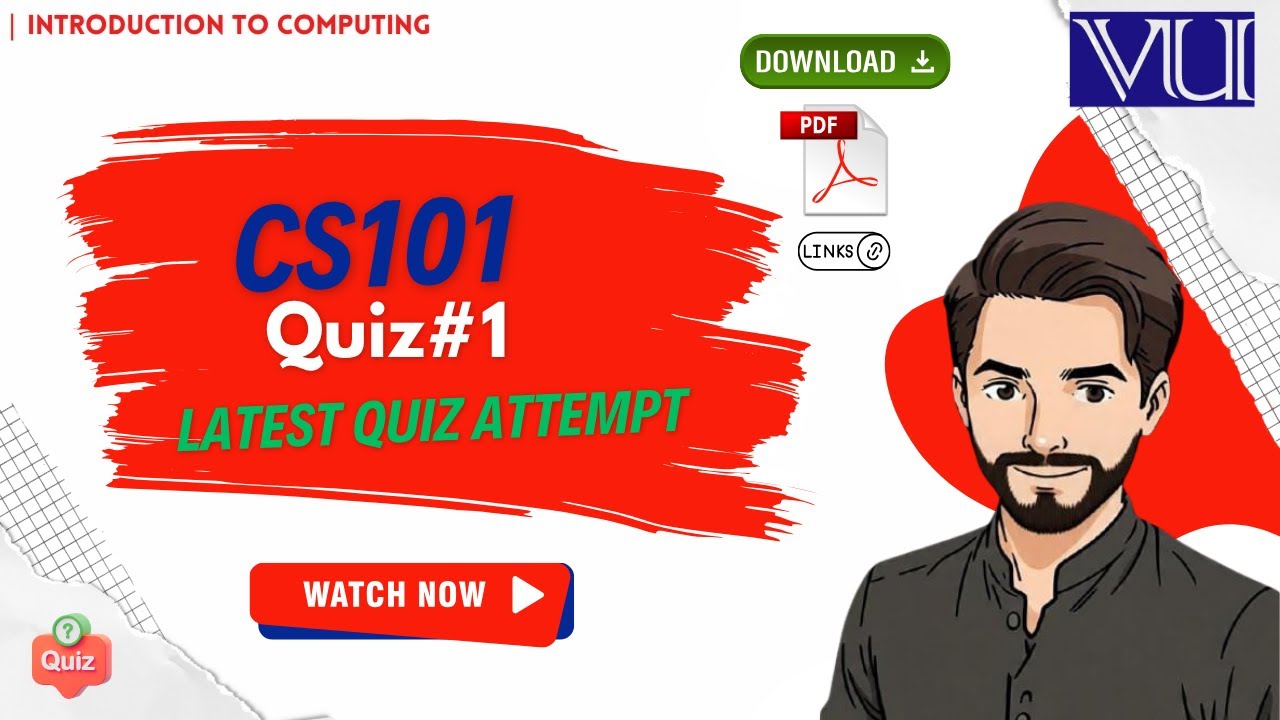 CS101 Quiz No 1  | CS101 Quiz #1 | CS101 Quiz Solution | CS101 100% Correct Quiz |  Latest Quiz |