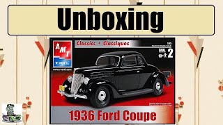 Unboxing The 1936 Ford 5-Window Coupe Model Kit By AMT/ERTL