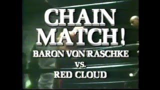 Baron Von Raschke vs Red Cloud   Chain Match   WWA   All Star Championship Wrestling