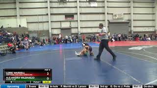 Girls - Middle School 119 Lorie Wardell Northern Utah Girls Wrestling Vs Alejandra Valdiviezo Powa