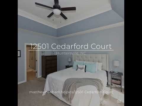 12501 Cedarford Court, Huntersville, NC home video tour