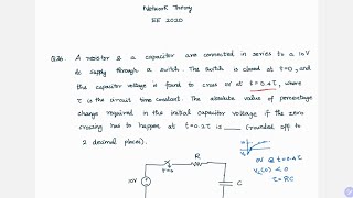 Network Theory GATE PYQ | Question 36 | Ram Balaji S