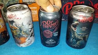 Jurassic World Fallen Kingdom Dr Pepper Cans complete 1-4
