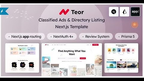 Teor   React Nextjs Classified Ads & Directory Listing Script @topnewcode