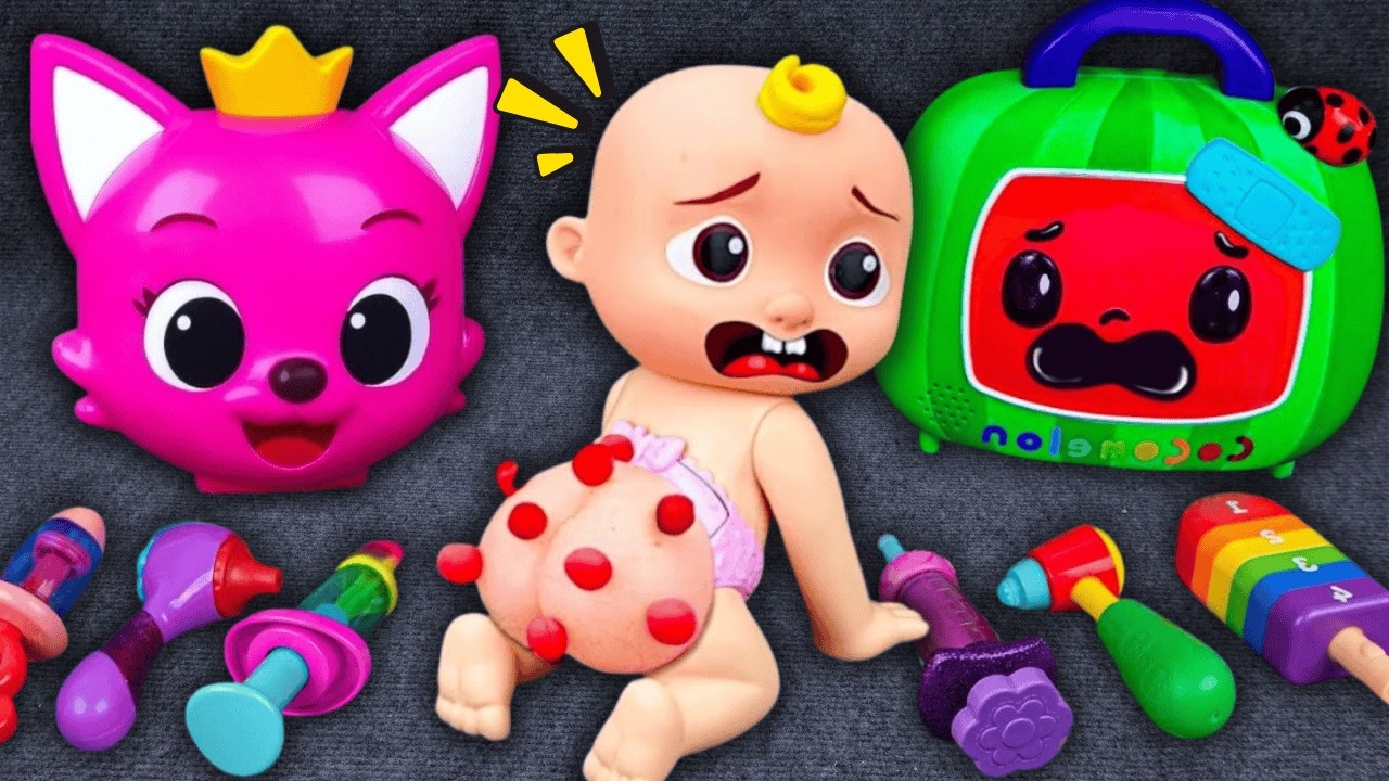 20 Minutos Satisfatórios De Unboxing Da Coleção PINKFONG E Coleção De Médico ASMR | Funny Toys ASMR