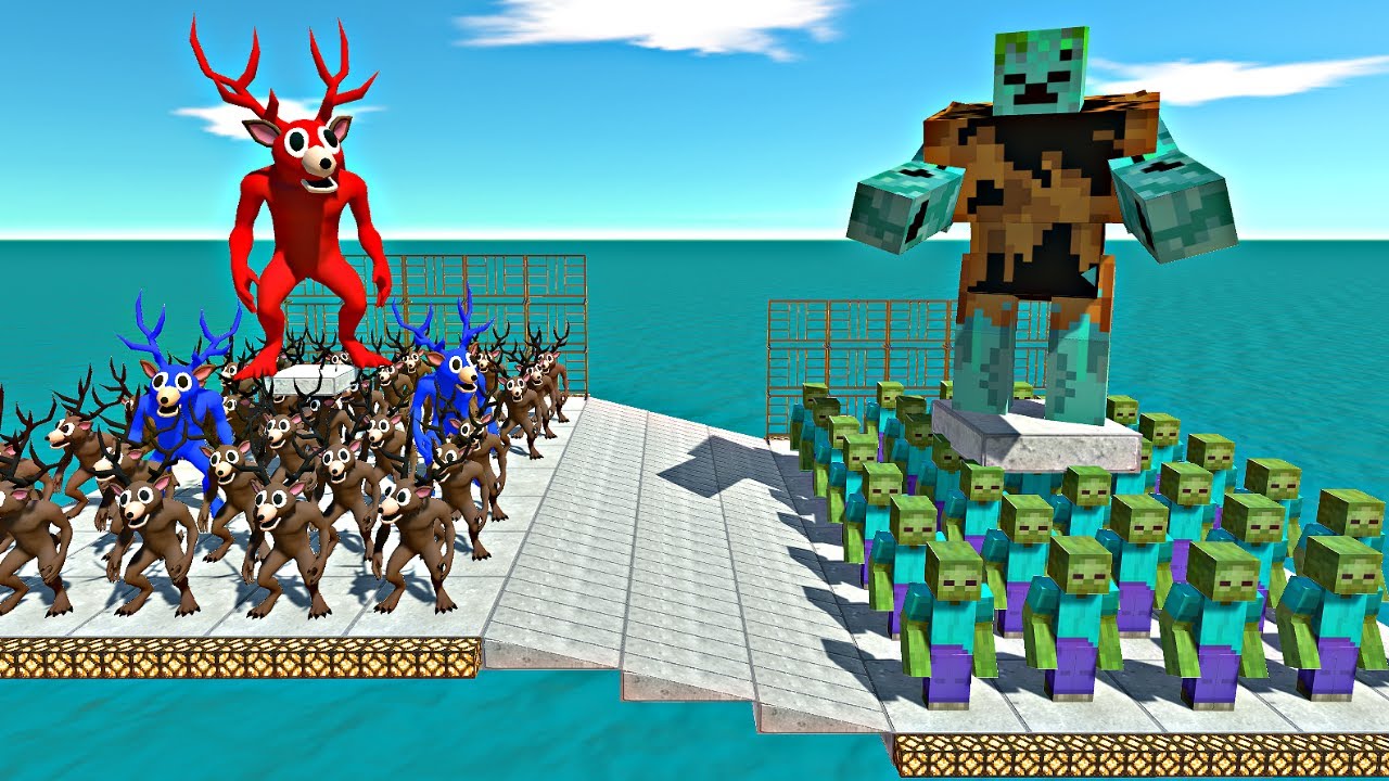 Minecraft Zombie Step Challenge | The Dear 99 Team vs Minecraft Zombie Team - ARBS