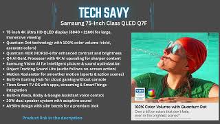 Samsung 75” Q7F QLED TV Review (2025) | 75Q7F Big Screen 4K Smart TV with AI & Gaming Hub