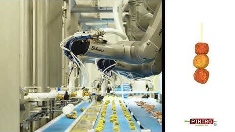Fully Automatic Skewer Machine - Production video - PINTRO Pick & Skewer