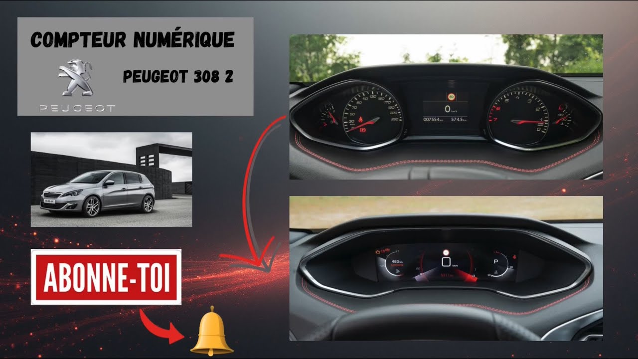 Compteur numérique - Peugeot 308 2