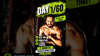 Day 1/60 Body Transformation Challenge 🔥 #shorts