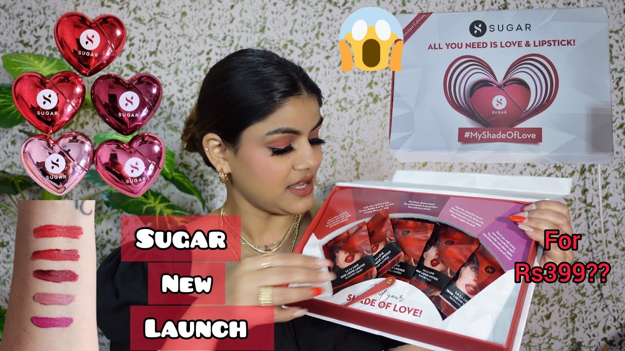 Sugar New launch lipstick|Sugar La La Love 18 HR Liquid Lipstick | all Shades- Review 