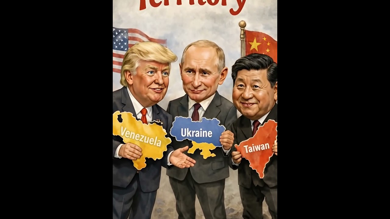 Marking their territories Trump Putin and Xi Jinping America Russia China, Venezuela Ukraine Taiwan