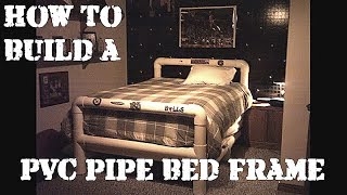 Get written instruction here... http://frugalhomediy.blogspot.com/p/how-to-build-bed-frame-from-pvc-pipe.html These are step by step 