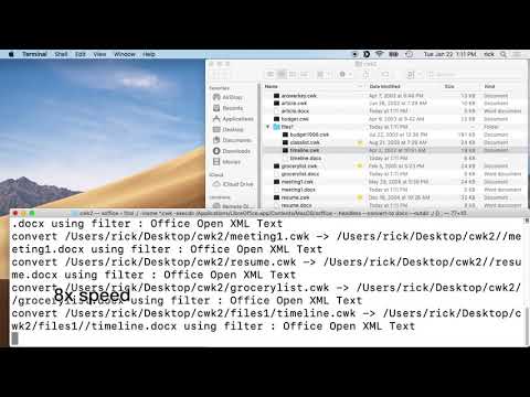 Using LibreOffice Command Line to Convert Appleworks/Clarisworks to Docx and Xlsx