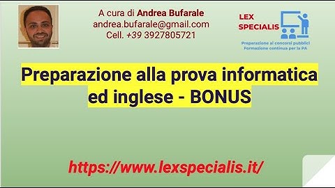 PREPARAZIONE PROVA INGLESE ED INFORMATICA CONCORSI PUBBLICI