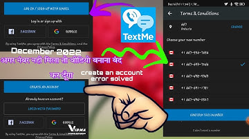Text me create an create problem// Text me create an account not showing ||text me problem 2022