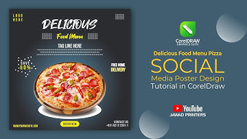 Pizza Menu Poster | CorelDraw Tutorial | Social Media Post  @jawadprinters