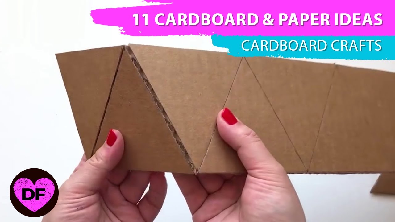 DIY ๐ฆ ๐ 11 Cardboard & Paper Ideas | Cardboard crafts - YouTube
