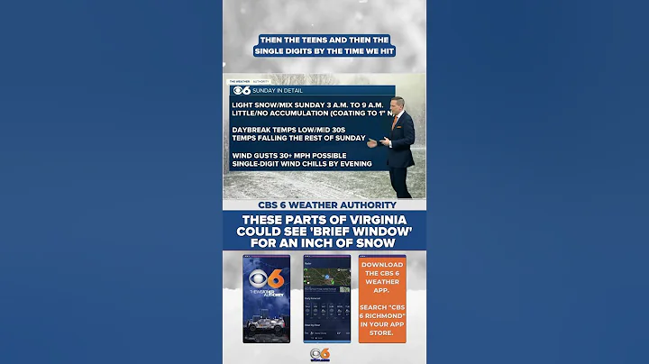 Hour-by-hour look at light snow on Sunday morning