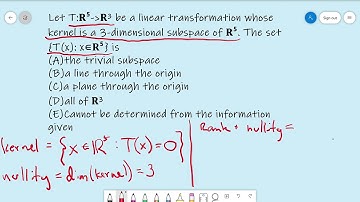 Cracking the GRE Math Subject Test - Linear Algebra #15 (Easy+)