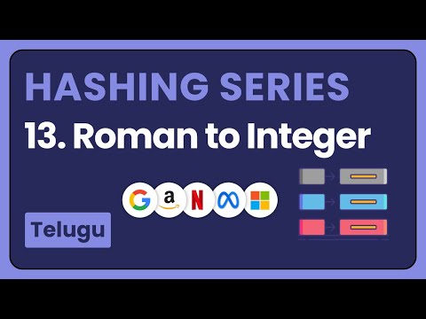 Roman to Integer in Telugu | DSA in Python