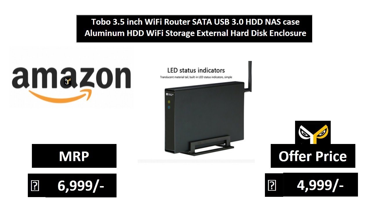 Tobo 3.5 inch WiFi Router SATA USB 3.0 HDD NAS case Aluminum HD - YouTube