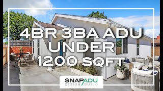 Large ADU Video Tour San Diego - 1200 sqft - 4BR 3BA College Area Rental