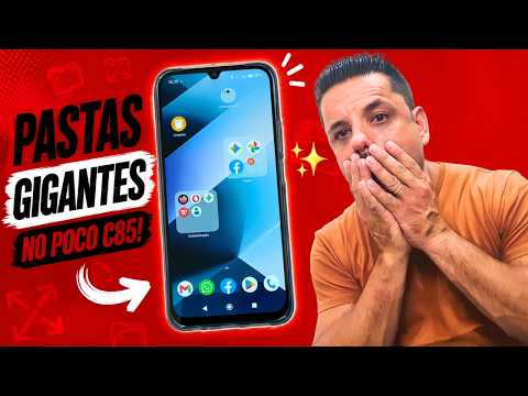 Como Mudar o Tamanho das Pastas no POCO C85! (Pastas Gigantes)