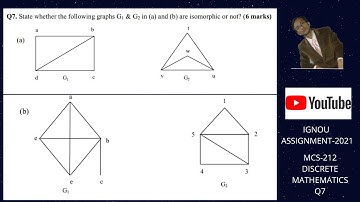 Graph Theory | Isomorphic Graph or not | MCS-212 Discrete Mathematics Solved Assignment 2021 Q7