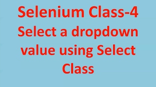 selenium  select class