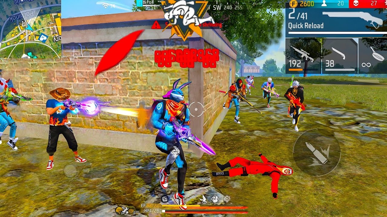 White 444 Hacker 💪99 % Headshot Rate ⚡ Solo VS Squat Full Game Play 