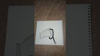 Hand With Tasbeeh Islamic Art Sketch Azhar Arts