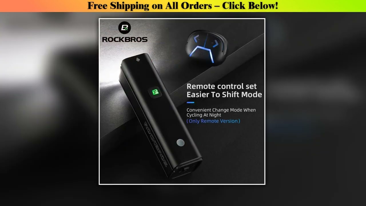 ROCKBROS RHL1500 Bike Light 5000Mah High Lumens Bicycle Front Light Ipx6 Type-C Charging Smart