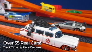 Track Time! Over 55 Real Hot Wheels Cars tested on over 55 feet of Track!