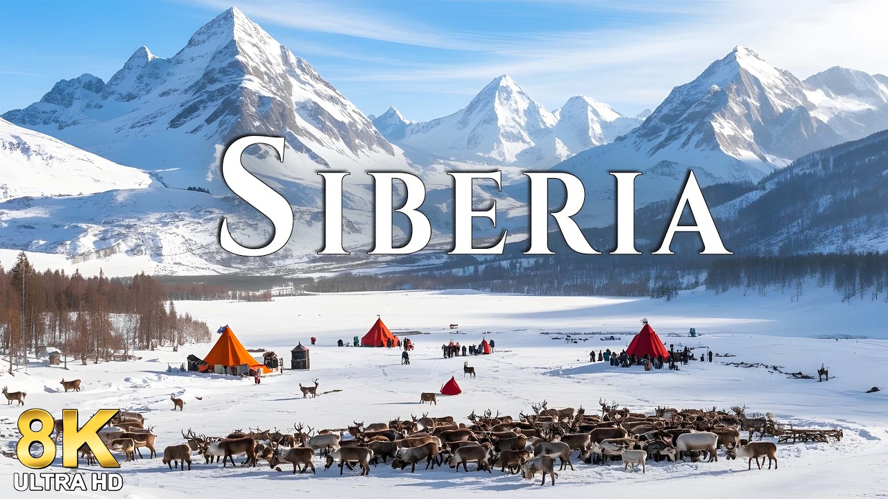 Siberia Winter in 8K: Vast Snowfields and Peaceful Arctic Landscapes
