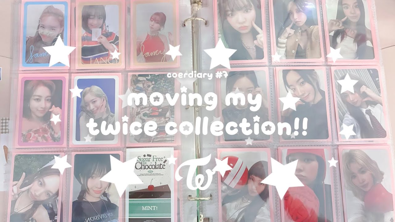 {COERDIARY #7}  || moving my twice collection! || storing photocards asmr