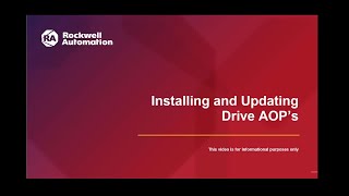 How to install and Update Drive AOP Files