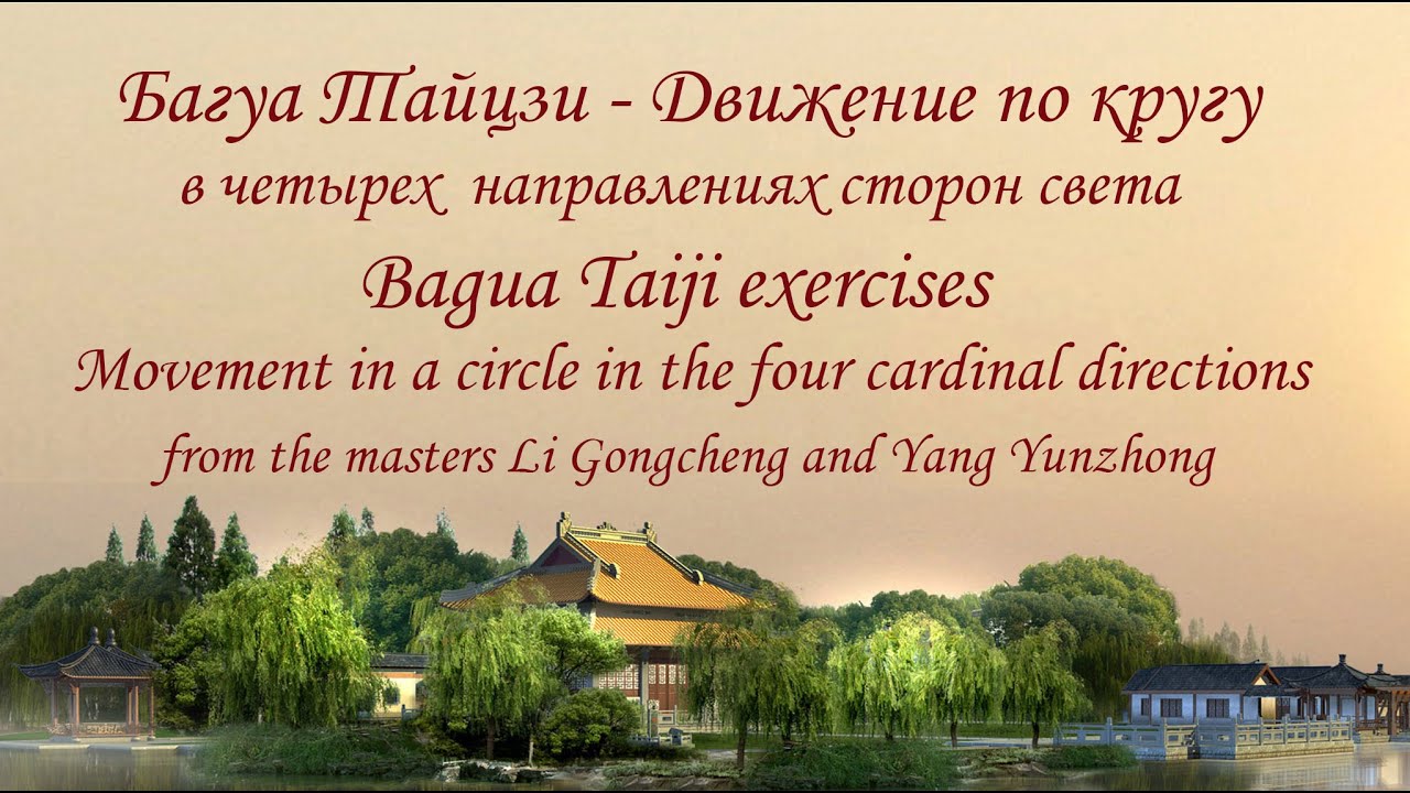 Bagua Taiji. Movement in a circle in the four cardinal directions. Багуа Тайцзи.  Группа. 2023