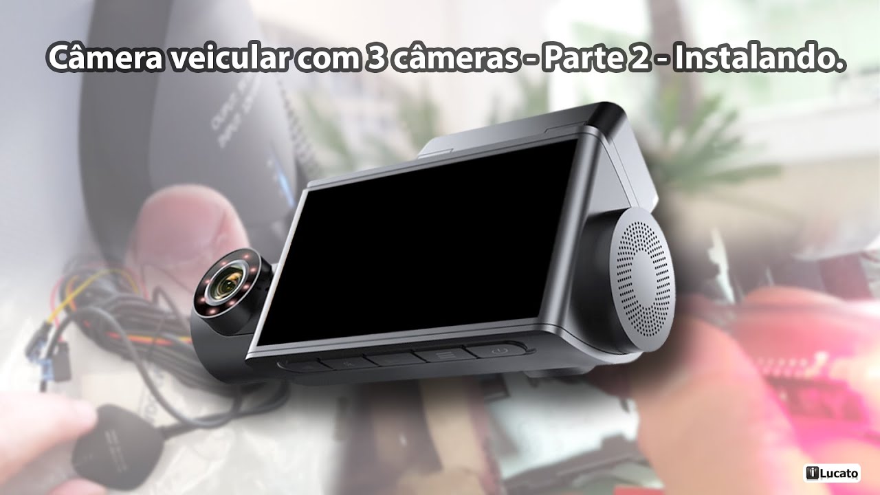 XRC TECH 3 Câmeras veicular Dash Cam Frontal 1440P Carro Interno