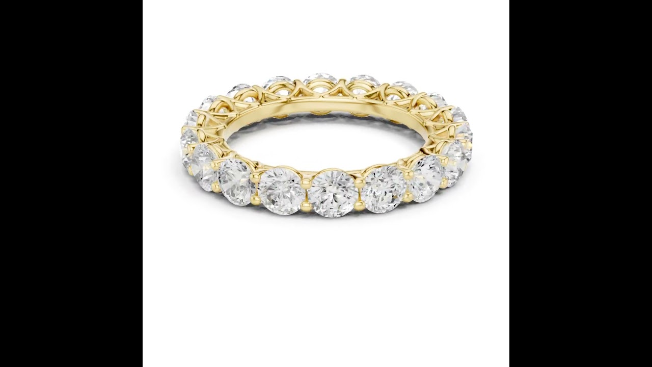 Round Brilliant Diamond Shared-Prong Full Eternity Band