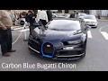 Bugatti Chiron Carbone Bleu et GMK au Casino de Monte-Carlo
